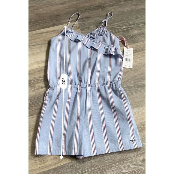 Vineyard Vines Girls Firework Seersucker Romper Size XS - Picture 8 of 9